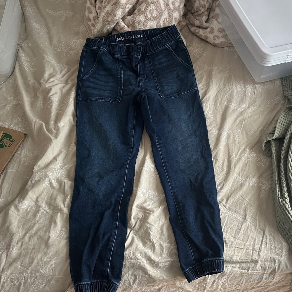 American Eagle Outfitters Women's Dark Blue Skinny Jeans